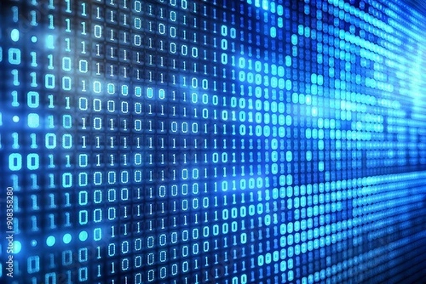 Fototapeta Digital binary code data background
