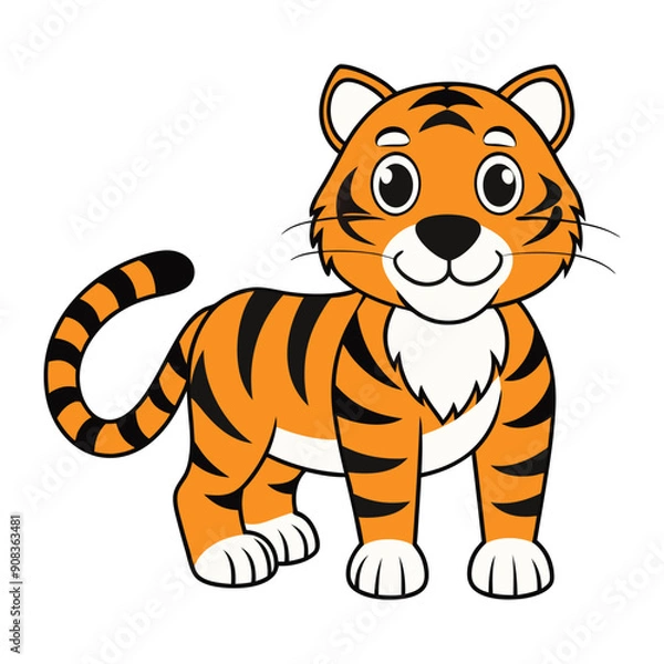 Fototapeta Cartoon tiger vector