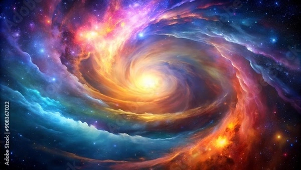 Obraz Cosmic Nebula Dreamscape  generative AI