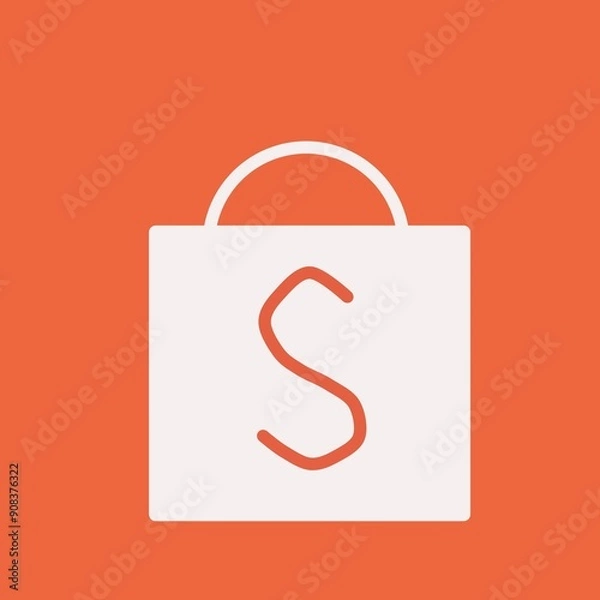 Fototapeta Shopee icon and illustration 
