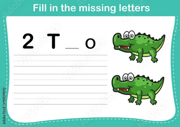 Obraz Fill in the missing letters