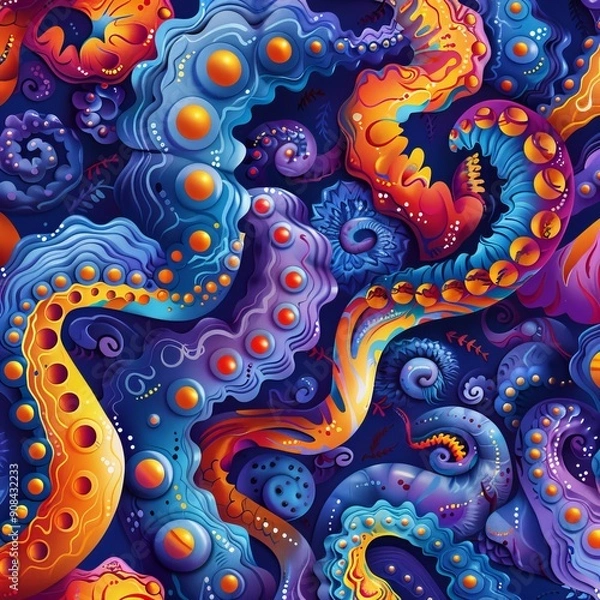 Obraz Abstract Psychedelic Octopus Tentacles