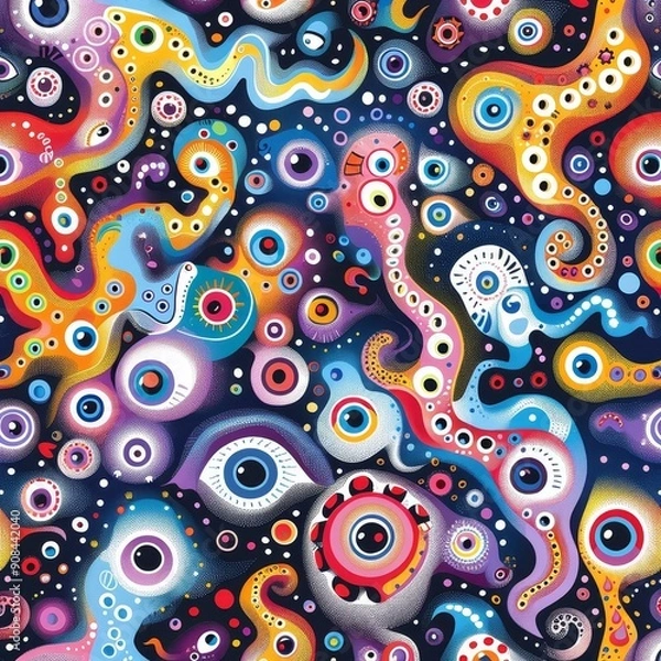 Fototapeta Psychedelic Eye Pattern