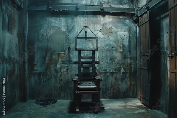 Fototapeta ai generative medieval torture chair