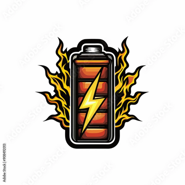 Fototapeta Visuals showing a phone with a long battery life and fast charging capabilities.