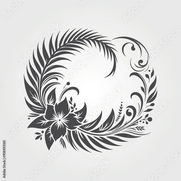 Obraz  flower and leaves background collection