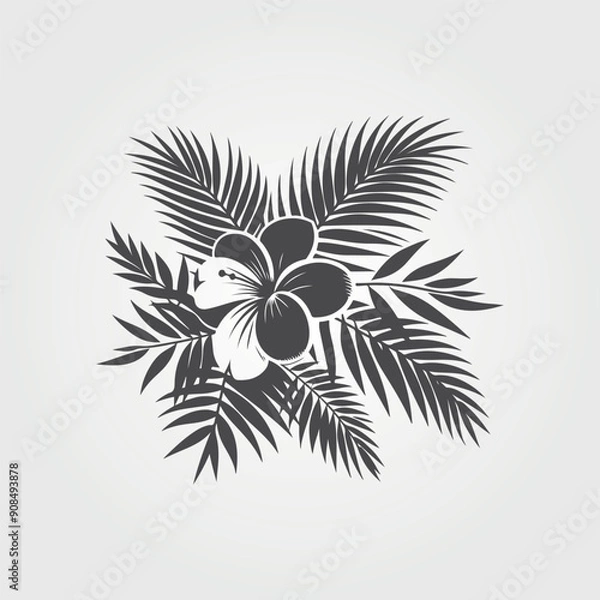 Obraz  flower and leaves background collection