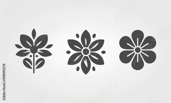 Obraz  flower and leaves background collection