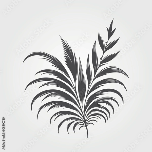 Obraz  flower and leaves background collection