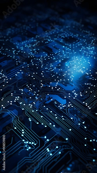 Obraz Technology digital circuit board pattern abstract graphic poster background