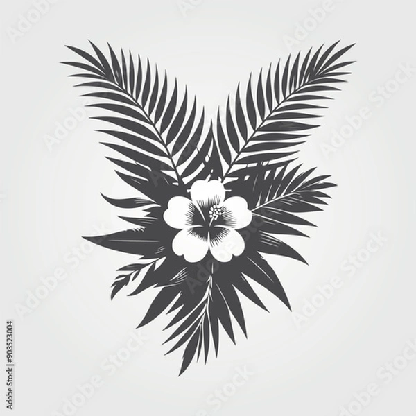 Obraz  flower and leaves background collection