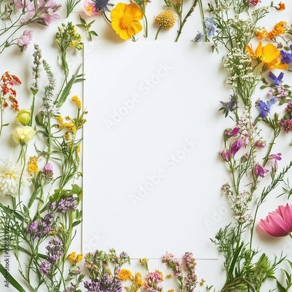 Obraz flower wedding menu template