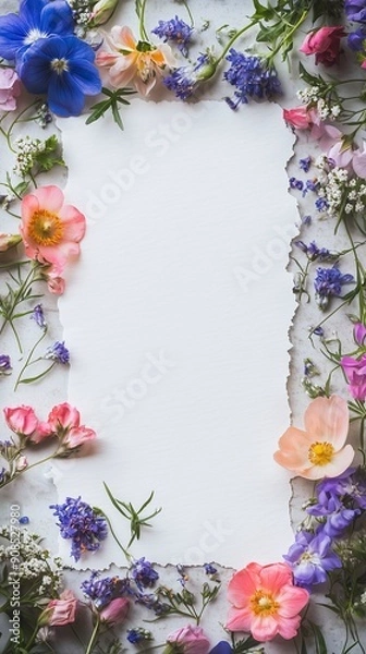 Obraz flower wedding menu template