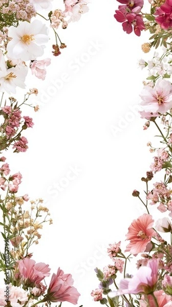 Obraz flower wedding menu template