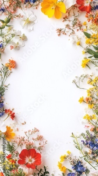 Obraz flower wedding menu template