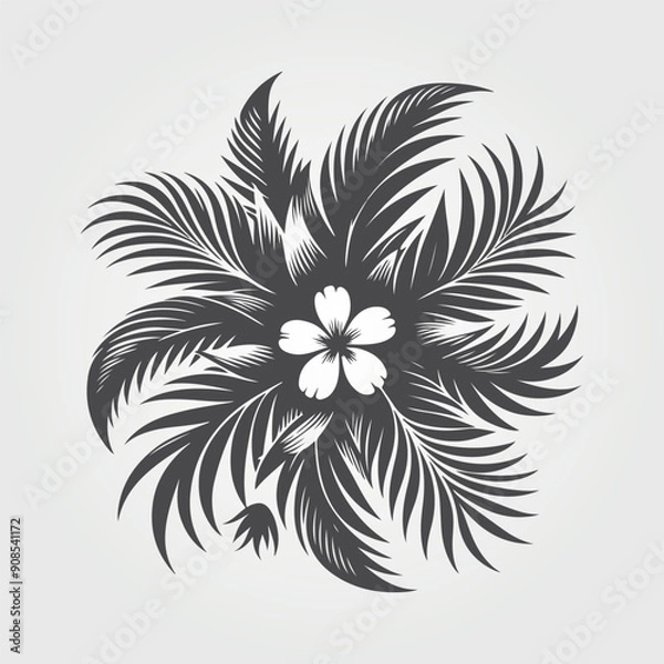 Obraz  flower and leaves background collection