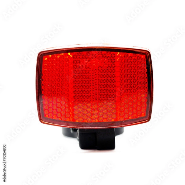 Obraz Red bicycle light reflector 