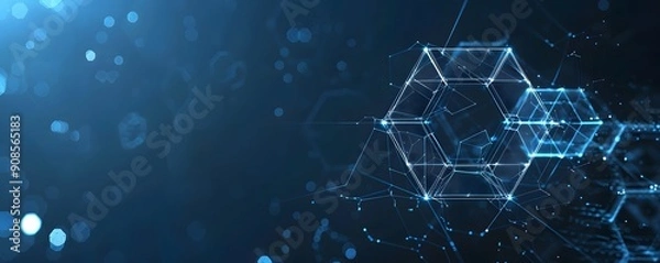 Obraz hexagon technology background