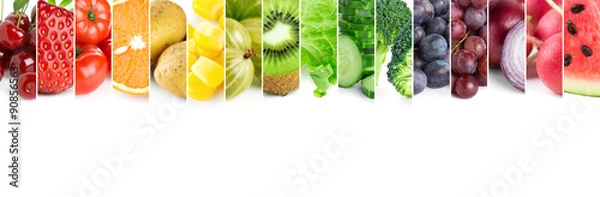 Obraz Owoce i warzywa o świeżym kolorze