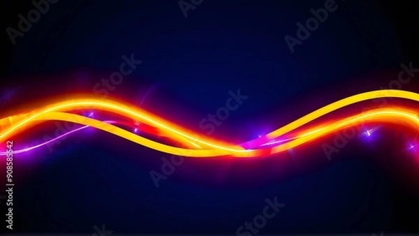 Fototapeta abstract background with glowing lines