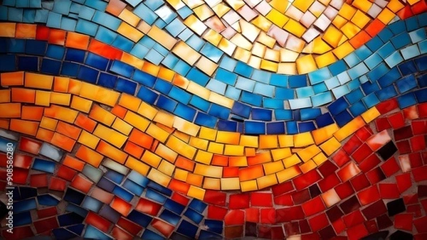 Obraz abstract colorful bricks background