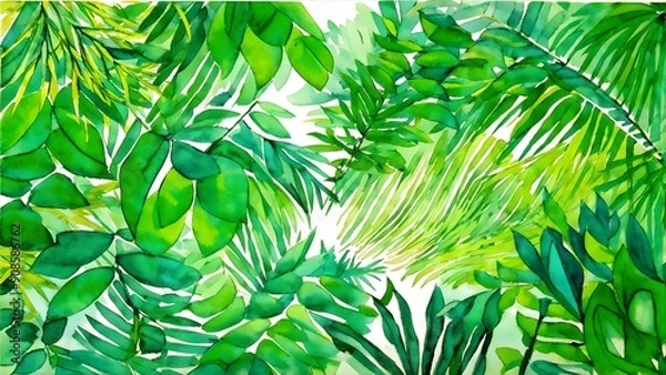 Obraz green leaves background