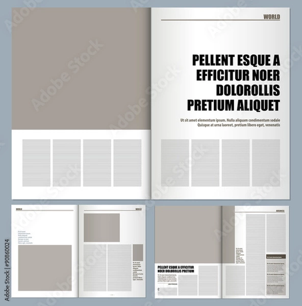 Obraz modern magazine layout template
