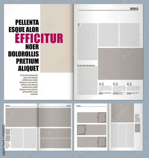 Obraz modern magazine layout template
