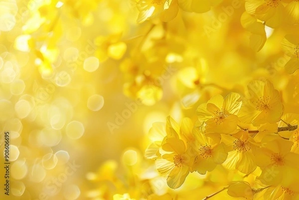 Obraz Yellow flowers background image.