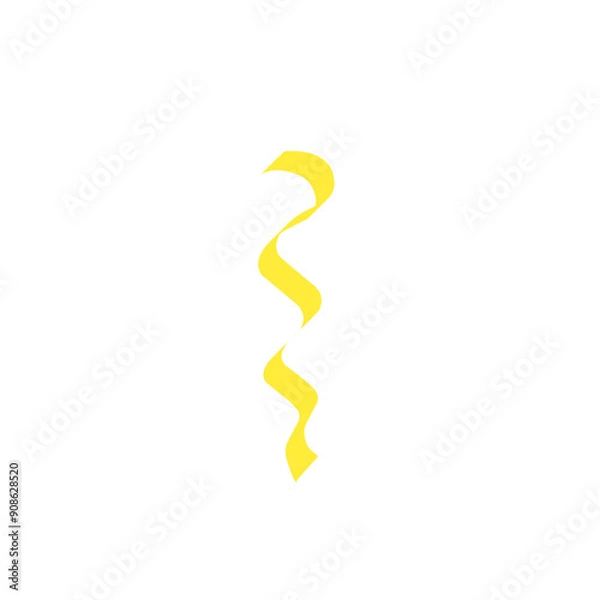 Obraz yellow ribbon line strokes