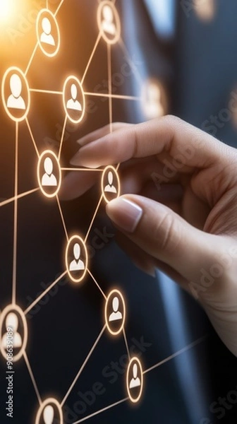 Fototapeta Digital Transformation in Human Resources: Innovative Recruitment and Talent Acquisition Strategies for Modern Workforce. HR Professionals Leveraging Technology to Discover Top Talent in Digital Econo