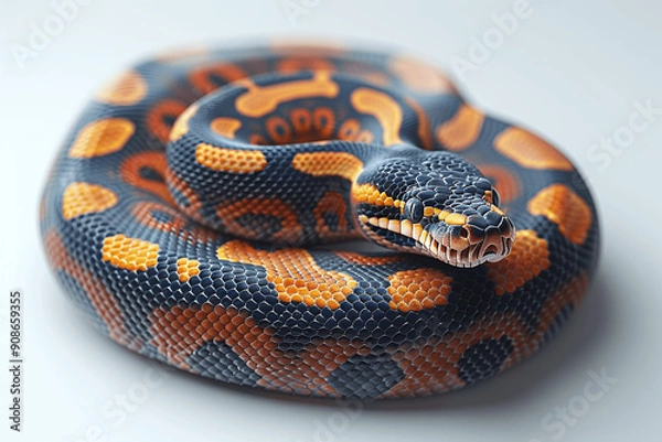 Obraz 🌀 Just found this colorful python chillin' like a boss! 🐍🎨