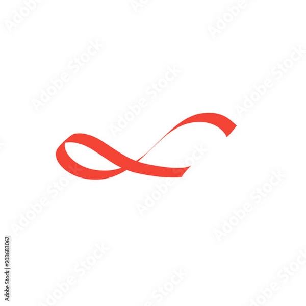 Fototapeta red ribbon vector element