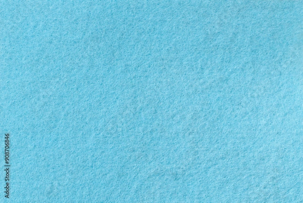 Fototapeta Close up image of felt texture background fabric material illustration wallpaper cyan color
