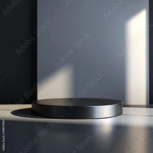 Fototapeta Beautiful Of 3d Realistic Of Empty podium mockup stage realistic for Product Showcase