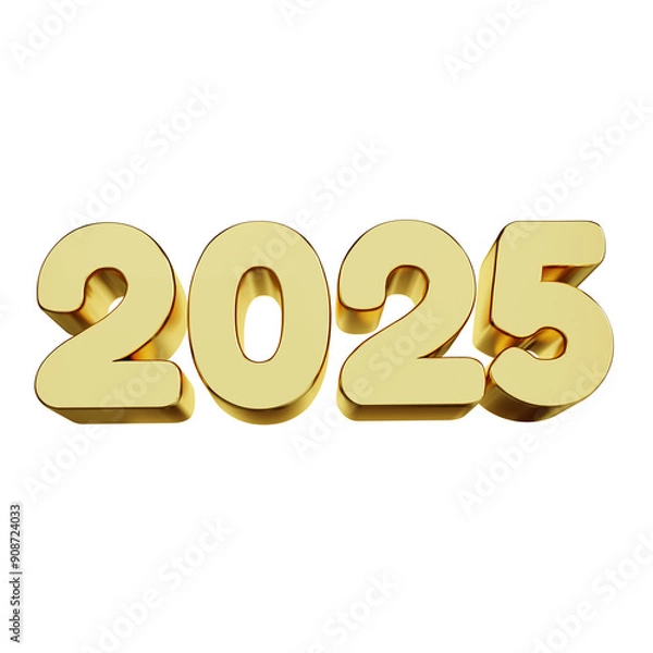 Obraz 3d rendered text happy new year 2025