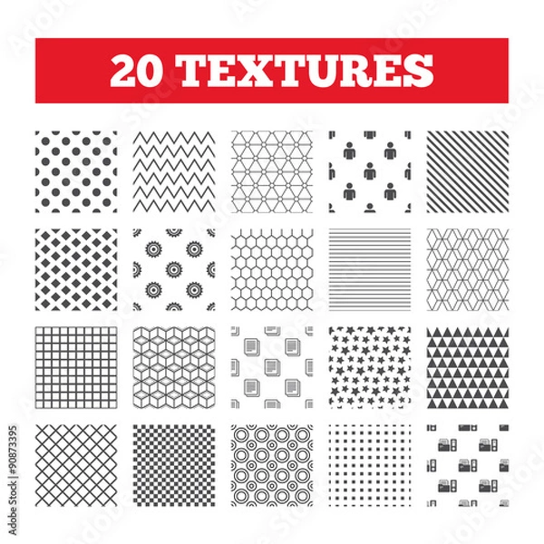 Obraz Accounting workflow icons. Human documents.