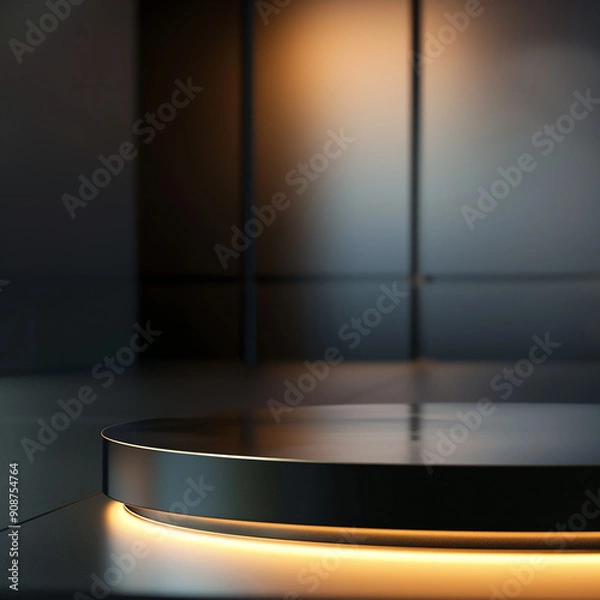 Fototapeta Beautiful Of 3d Realistic Of Empty podium mockup stage realistic for Product Showcase