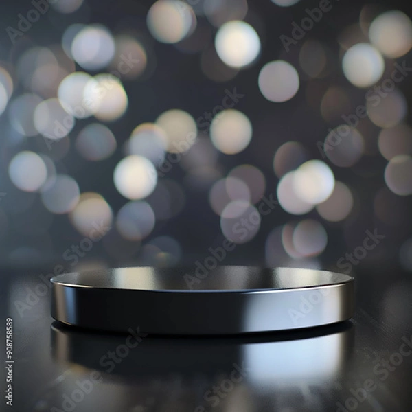 Fototapeta Beautiful Of 3d Realistic Of Empty podium mockup stage realistic for Product Showcase