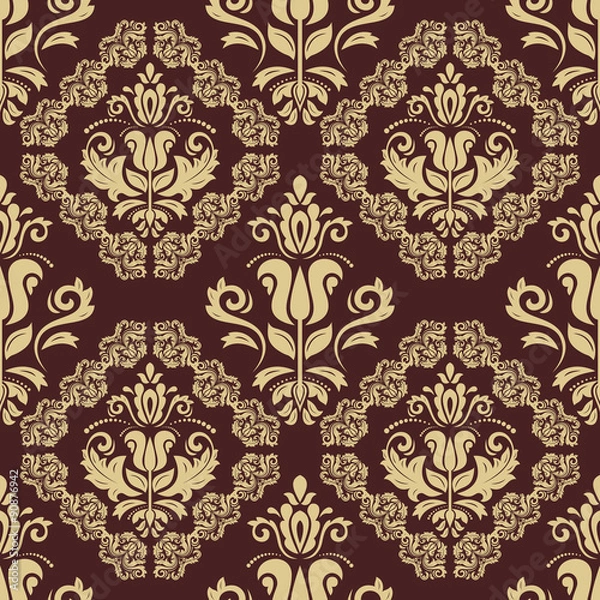 Fototapeta Damask Seamless  Pattern
