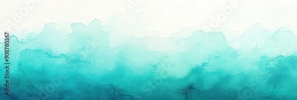 Fototapeta Abstract Watercolor Background with Blue and White Colors