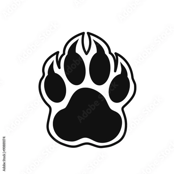 Fototapeta paw print