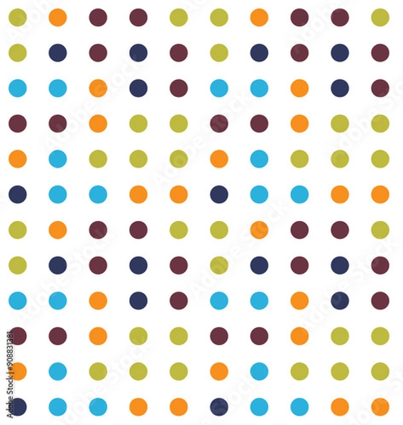 Fototapeta dot, textile, round, mosaic, colourful, sticker, repeat, circles, backdrop, pink, shape, element, green, dot, pattern, background, abstract, circle, design, 