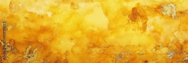 Obraz Abstract Watercolor Background in Warm Yellow and Gold Tones