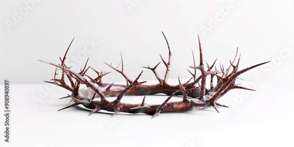 Fototapeta The wreath of Jesus on a white background
