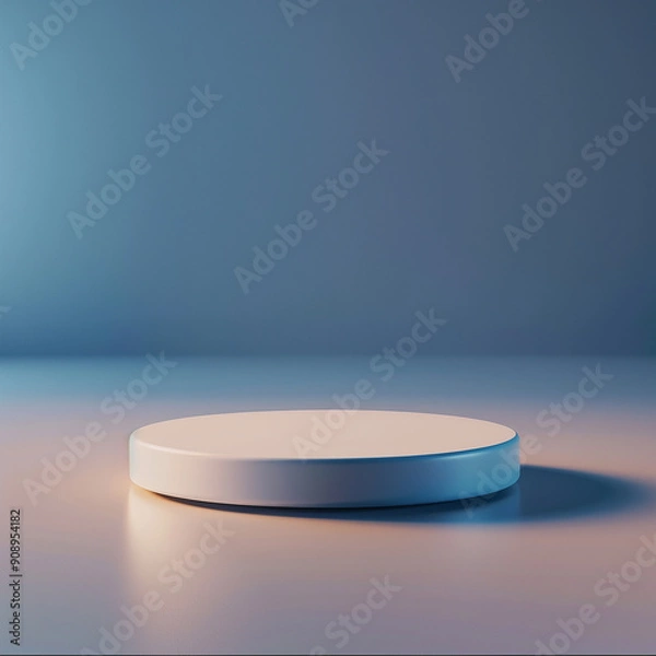 Fototapeta interior of a modern house with close up product display podium