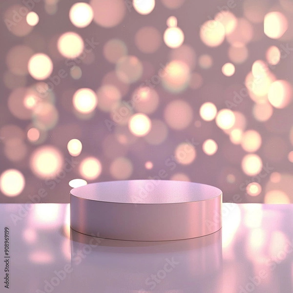 Obraz interior of a modern house with close up product display podium