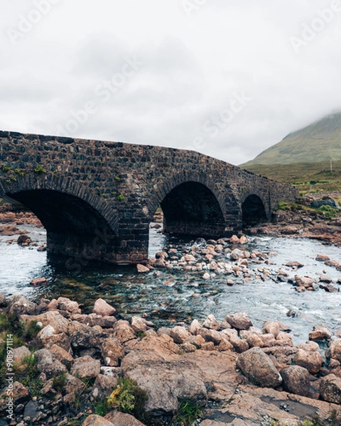 Obraz Steinbrücke Schottland - Sligachan Old Bridge