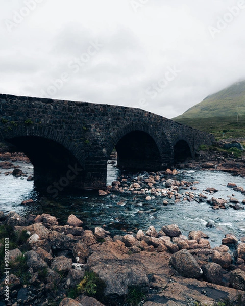 Obraz Steinbrücke Schottland - Sligachan Old Bridge