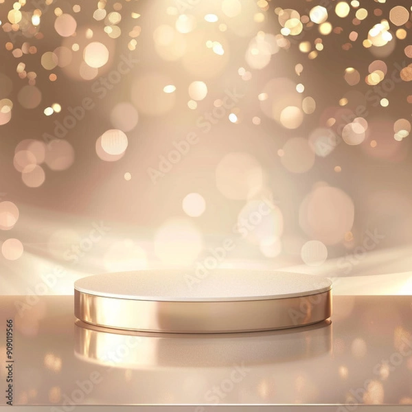 Obraz interior of a modern house with close up product display podium